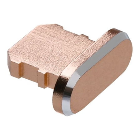 Durable Aluminium Alloy Universal Phone Accessories Micro/Type C/iP Charging Port Cap Charger Dock Stopper Anti Dust Metal Plug GOLD FOR IOS