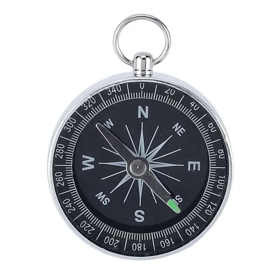 Durable Aluminum Alloy Compass Key Ring for Outdoor Navigation Camping and Hiking