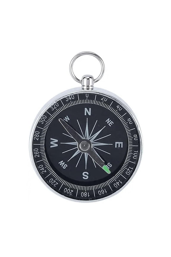 Durable Aluminum Alloy Compass Key Ring for Outdoor Navigation Camping and Hiking