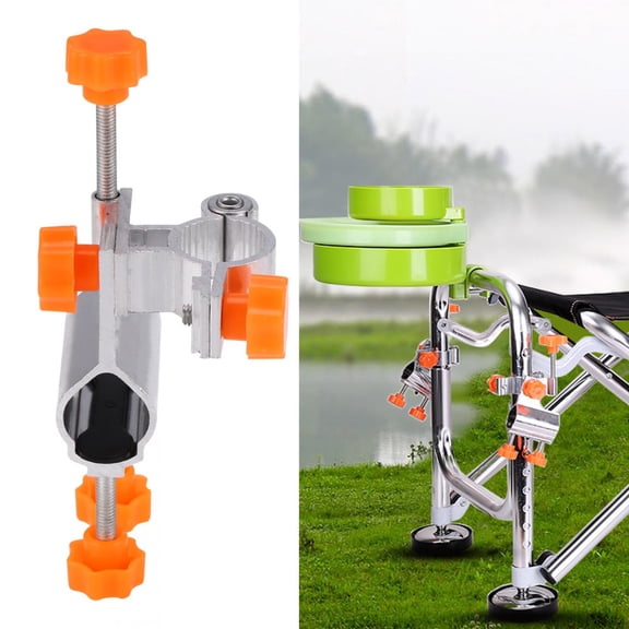 Durable Aluminum Alloy Fishing Rod Pole Holder Chair Clamp Bracket Tackle Accessory, Fishing Tackle, Fishing Rod Holder Clamp