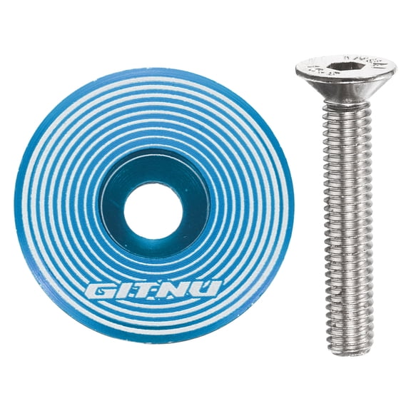 Durable Aluminum Alloy Headset Stem Top Cap for Mountain and Road Bikes, Blue
