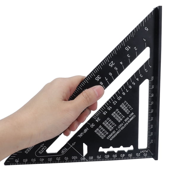 Durable Aluminum Angle Ruler for DIY Pro Use, Clear Scale, Lightweight Portable Woodworking Tool