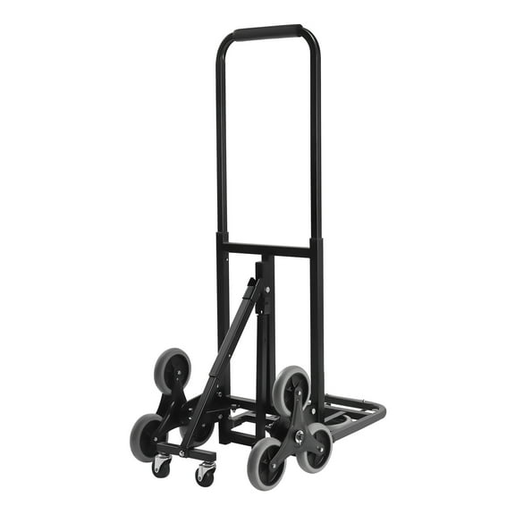 Durable Aluminum Foldable Hand Truck with Tri-Wheeled Design for Flat and Stair Transport, 551lbs Capacity, Portable & Adjustable