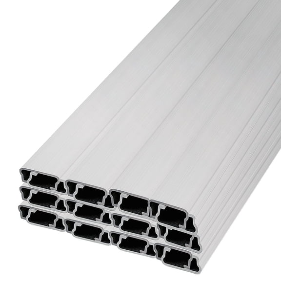 Durable Aluminum Lock Channel and Spring Wire Combo, 6.56ft Length, 50 Packs with Screws, for Greenhouse Poly Film or Shade Mesh Installation