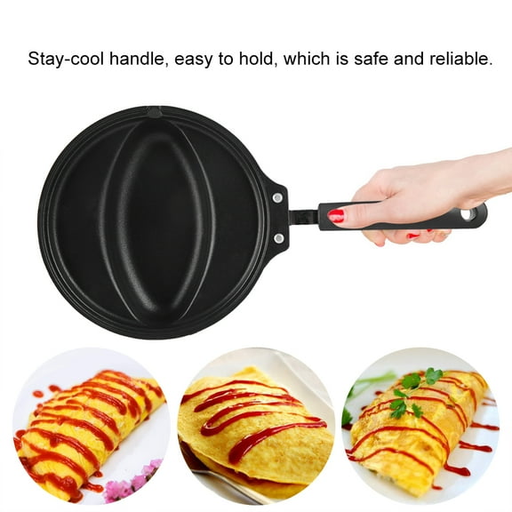 Durable Aluminum Omelet Pan, Stay,Cool Handle Non,Stick Surface, Perfect For Easy Omelet Rice!