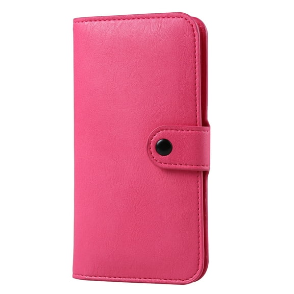 Durable And Slim Vegan Leather Flip Wallet Phone Case For Apple iPhone XS / XR / X With Classic Design And Dedicated Card And ID Slots (Magenta)