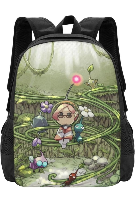 Durable Anime Backpacks Novelty 3D Printed Laptop Backpack Travel Camping Hiking Daypack Pik-min Shoulders Bag For Men Women