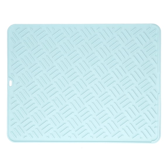 Durable AntiSlip Multifunctional Desktop Waterproof Pad Silicone Heat Insulated Table Padding Cup Mats Kitchen Accessories (Seven Size)[Large-Blue]