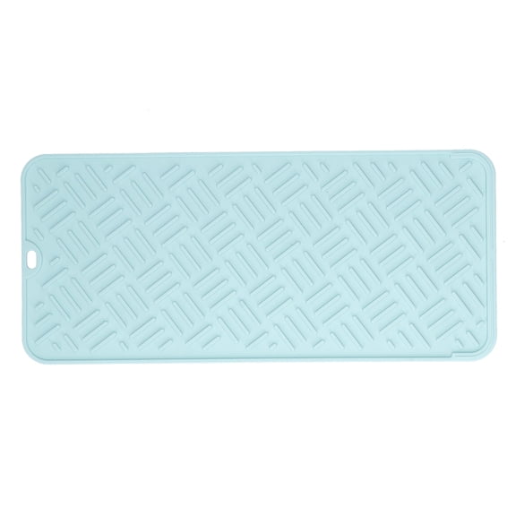 Durable AntiSlip Multifunctional Desktop Waterproof Pad Silicone Heat Insulated Table Padding Cup Mats Kitchen Accessories (Seven Size)[Small-Blue]