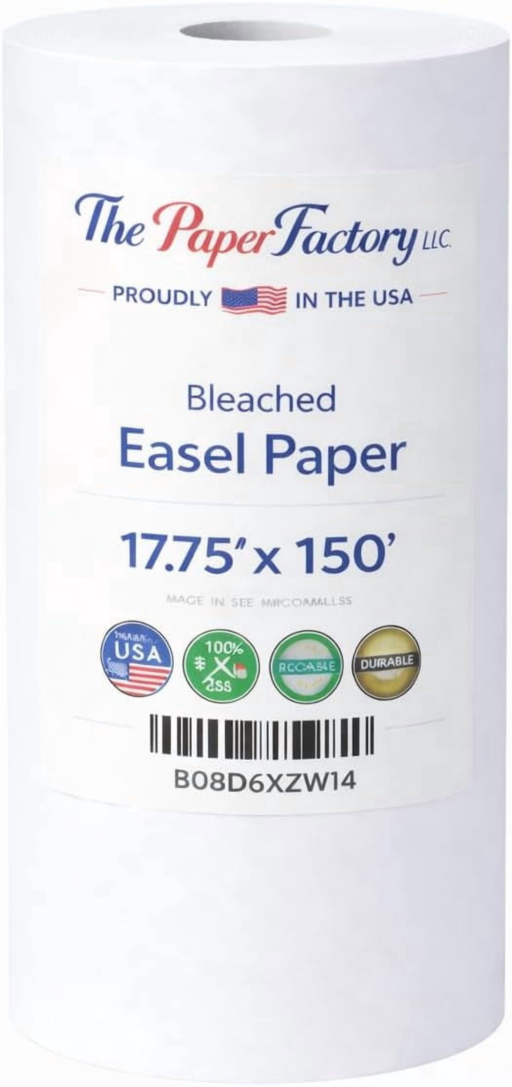Durable Art Easel Paper Roll– 17.75” x 150 ft White Craft Paper for Drawing, Painting & Coloring | Refill Roll for Art Easels, Kids Crafts & School Projects by Paper Pros