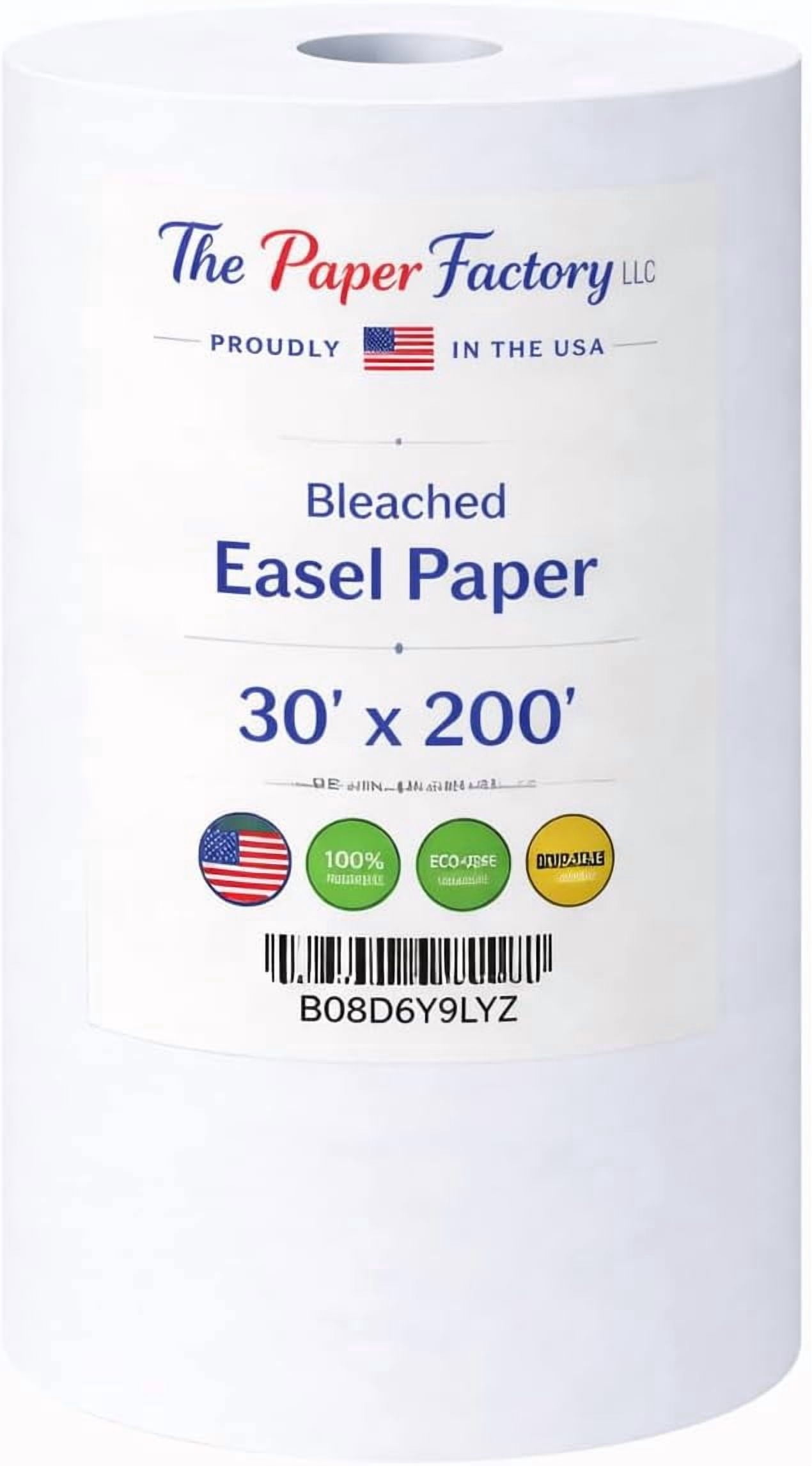 Durable Art Easel Paper Roll 30" Wide x 200' for Kids Crafts, Drawing & Painting – White Easel Paper Roll for Art Tables, Classrooms & Home Projects –