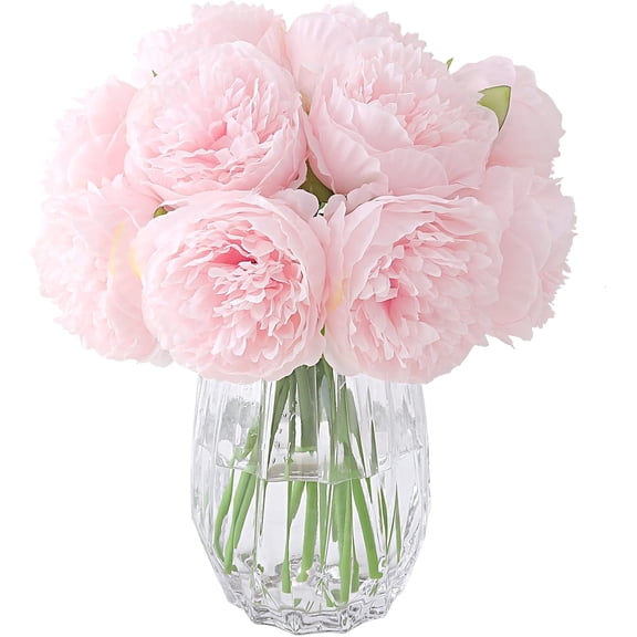 Durable Artificial Peony Bouquets for Home Decoration, Lifelike Silk Flowers in Light Pink, Reusable and Perfect for Personalized Arrangements, 2 Pieces