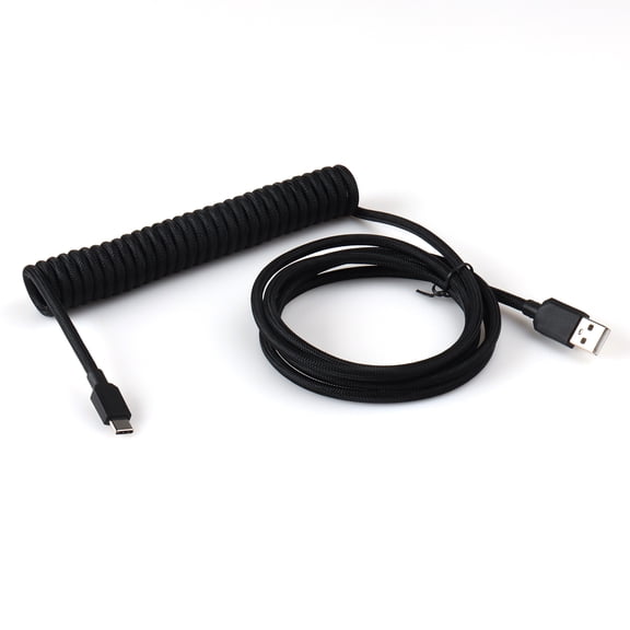 Durable Aviator Gx16 Braided Coiled USB C Mechanical Keyboard Cable