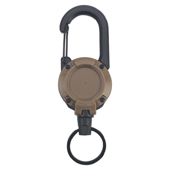 Durable Badge Reel,Retractable Keychain,Heavy Duty Carabiner Badge Holder,Multitool Carabiner Badge Holder, Retractable Keychain Clip Holder, Suitable for Outdoor Work(Khaki)