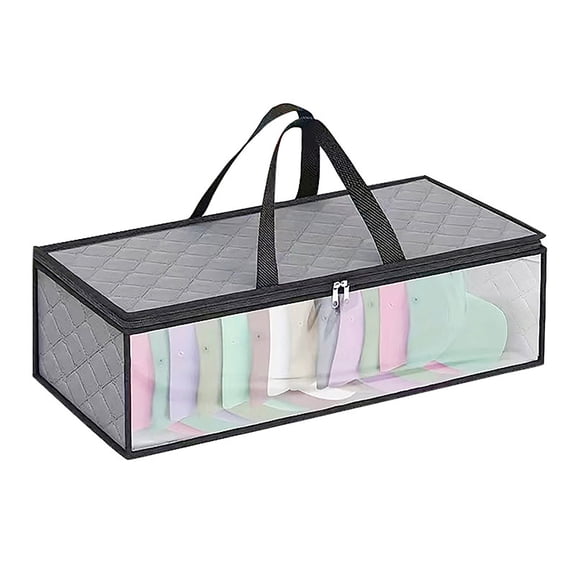 Durable Baseball Hat Organizer Hat Storage For Baseball Caps Sturdy Cap Organizer Hat Case With Carrying Handles And Dual Zipper