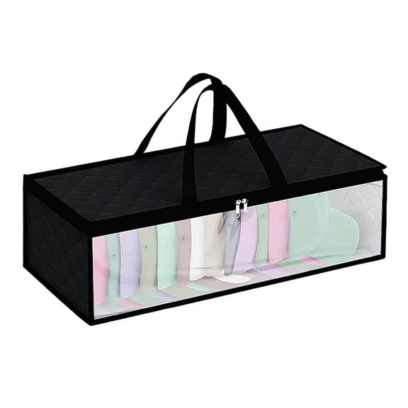 Durable Baseball Hat Organizer Hat Storage For Baseball Caps Sturdy Cap Organizer Hat Case With Carrying Handles And Dual Zipper