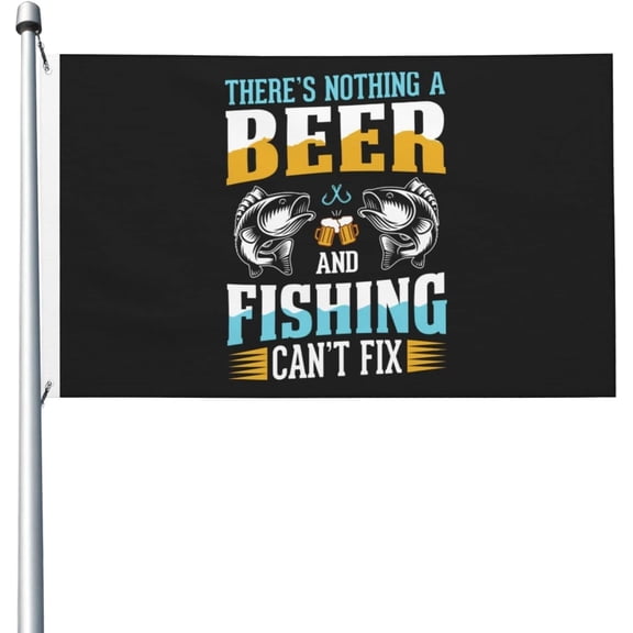 Durable Beer And Fishing Cant Fix Flags For Outside 3x5 Ft Double-Sided Flag Banner Outdoor Yard Decoration 3by5 Flags