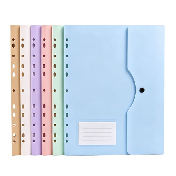 Durable Binder Pockets, 2-Pack 13x9 Inch Horizontal Filing Envelopes, 11-Hole Plastic Index Dividers for Professional Planner Document Storage, bldnkj