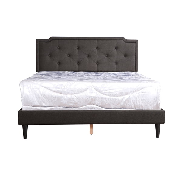 Durable Black Fabric Bed | With Foam, For Modern Interior Design, Easy to Clean