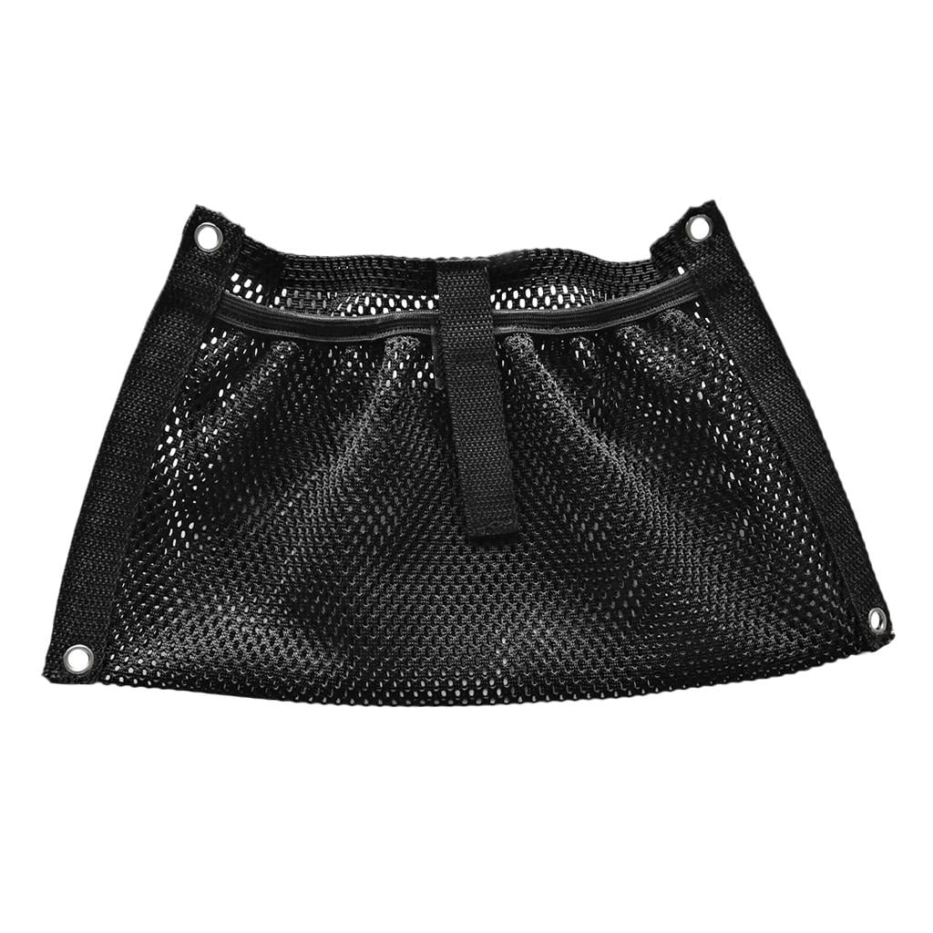 Durable Black Nylon Marine Boat Yacht Kayak Canoe Dinghy Gear Accessories Beer Tackle Box Storage Mesh Pouch Organizer 12'' x 7''