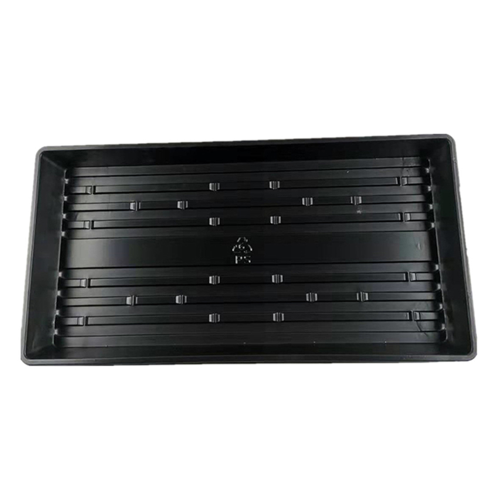 Durable Black Plastic Growing Trays Shallow Seeding Germination Flats