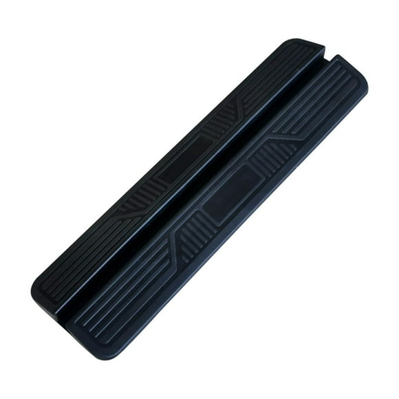 Durable Black Plastic Threshold Ramp for Wheelchairs, Scooters, and Walkers Anti-Slip Surface, Easy Installation
