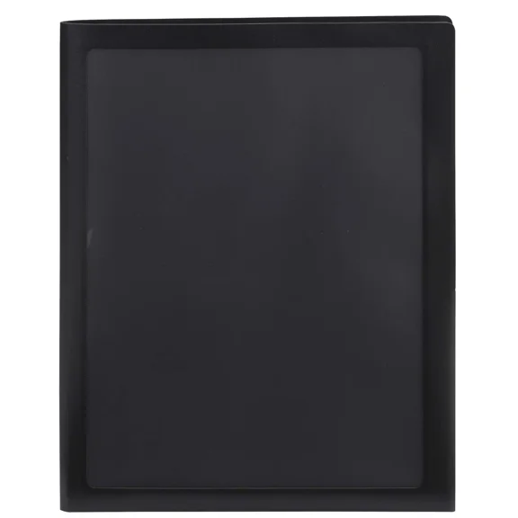 Durable Black Two Pocket Folder With Clear Display Window Pack Of 5
