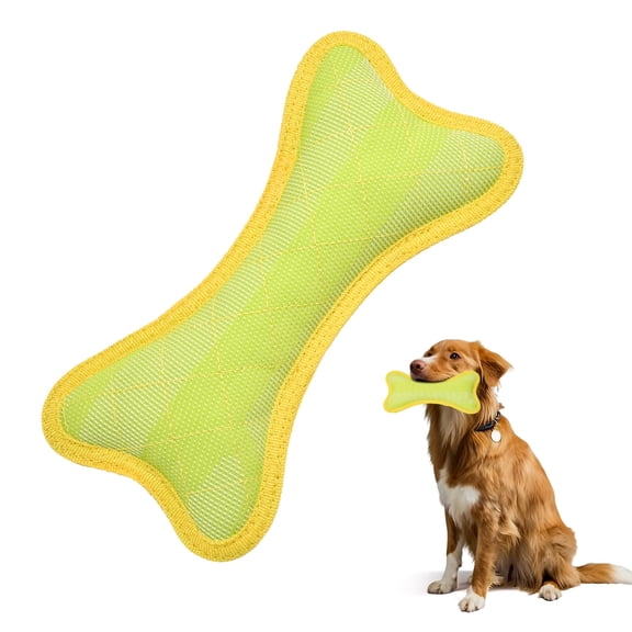 BRONZY Durable Bone Dog Toy for Aggressive Chewers - Interactive Squeaky Chew Toy