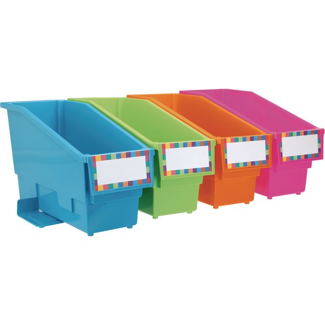 Durable Book And Binder Holder With Stabilizer Wing and Label Holder