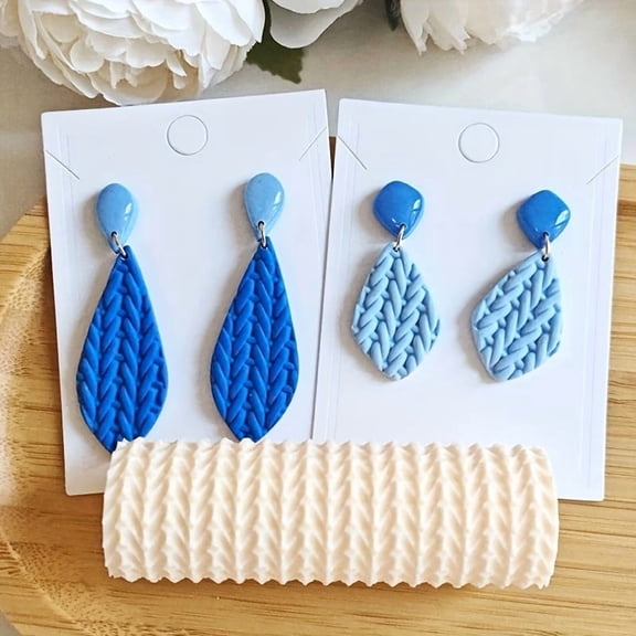 Durable Braided Wire Polymer Clay Textured Roller for Jewelry Making and Crafts
