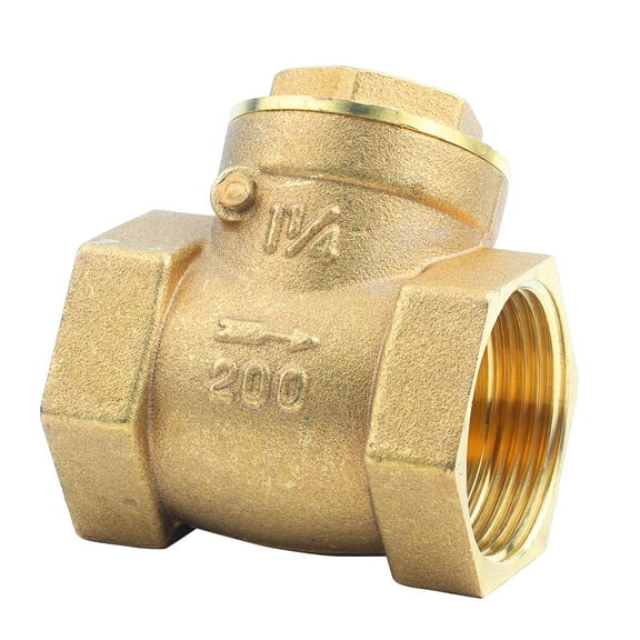 Durable Brass Check Valve DN32, Prevents Backflow, 232PSI, 1,1/4" BSP Thread, Reliable Water Flow Control
