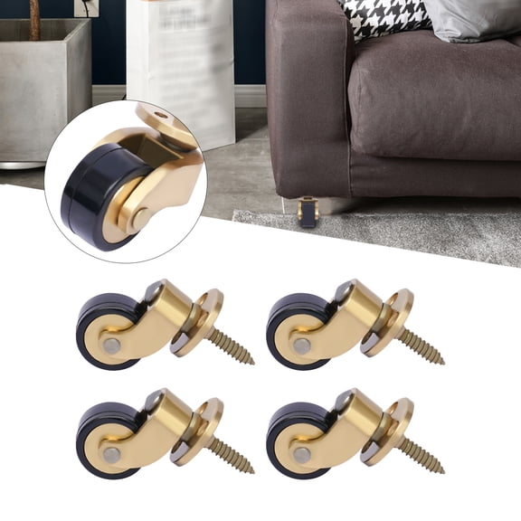 Durable Brass and Iron Casters with 360 Rotation, High Load Capacity of 66.14 lbs, for Easy Movement and Protection of Floors