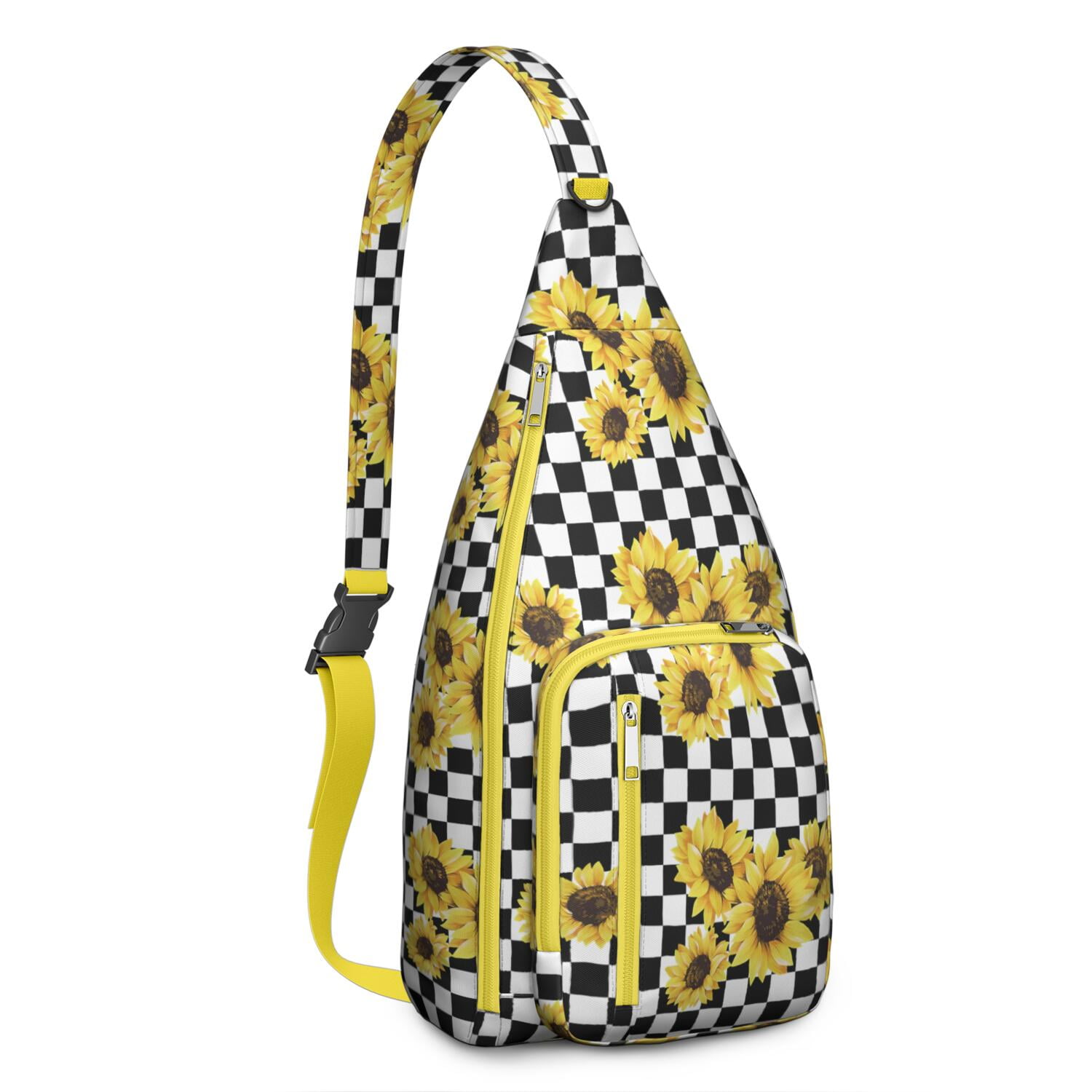 Durable Breathable Sling Bag with Daisy Pattern for Tactical Use