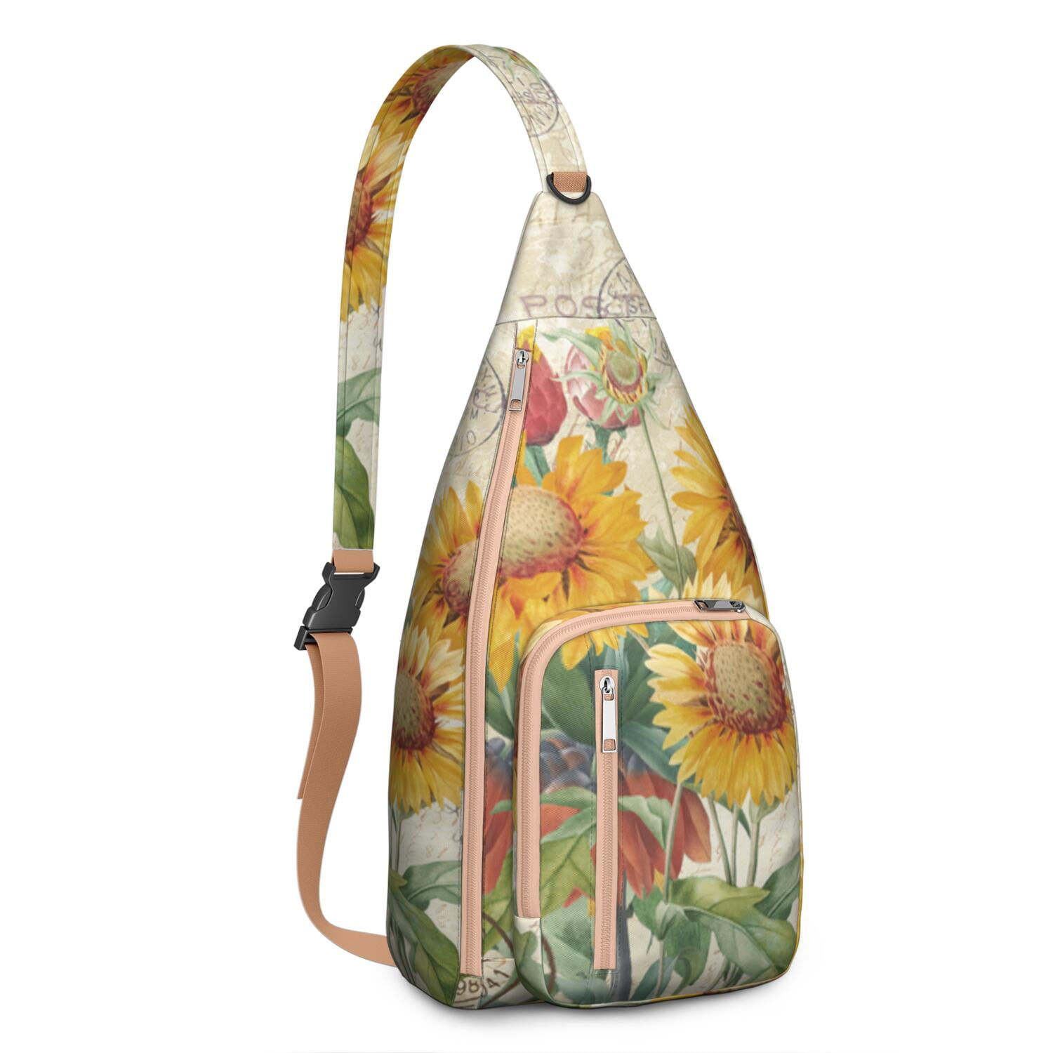 Durable Breathable Sling Bag with Daisy Pattern for Tactical Use