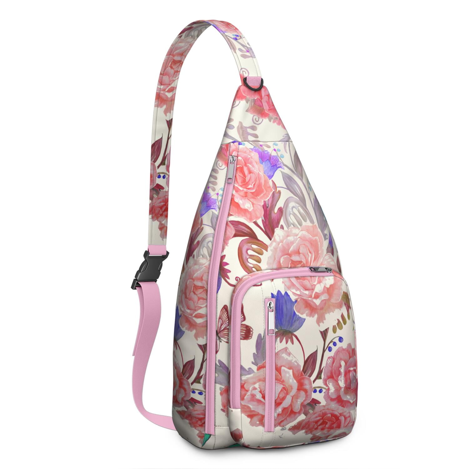 Durable Breathable Sling Bag with Daisy Pattern for Tactical Use