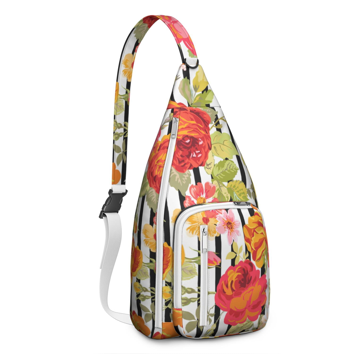 Durable Breathable Sling Bag with Daisy Pattern for Tactical Use