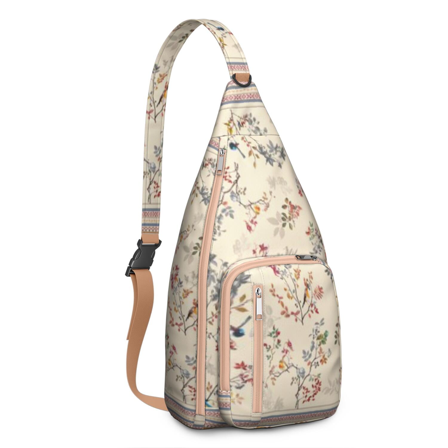 Durable Breathable Sling Bag with Daisy Pattern for Tactical Use