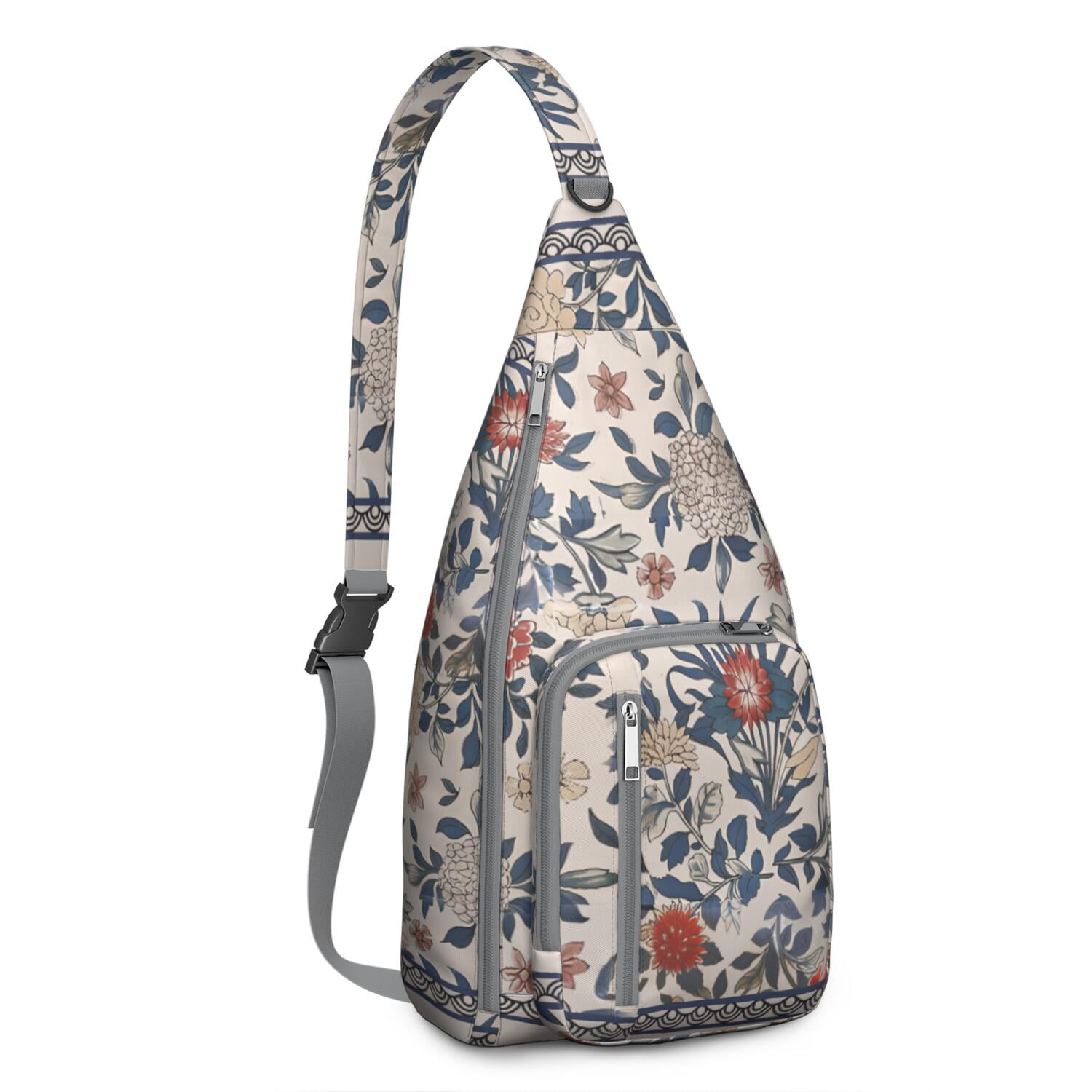 Durable Breathable Sling Bag with Daisy Pattern for Tactical Use