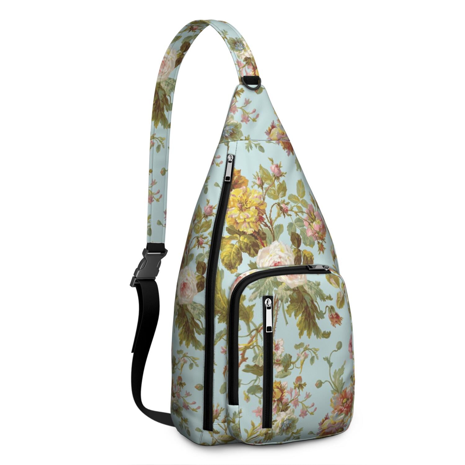 Durable Breathable Sling Bag with Floral Pattern for Tactical Use
