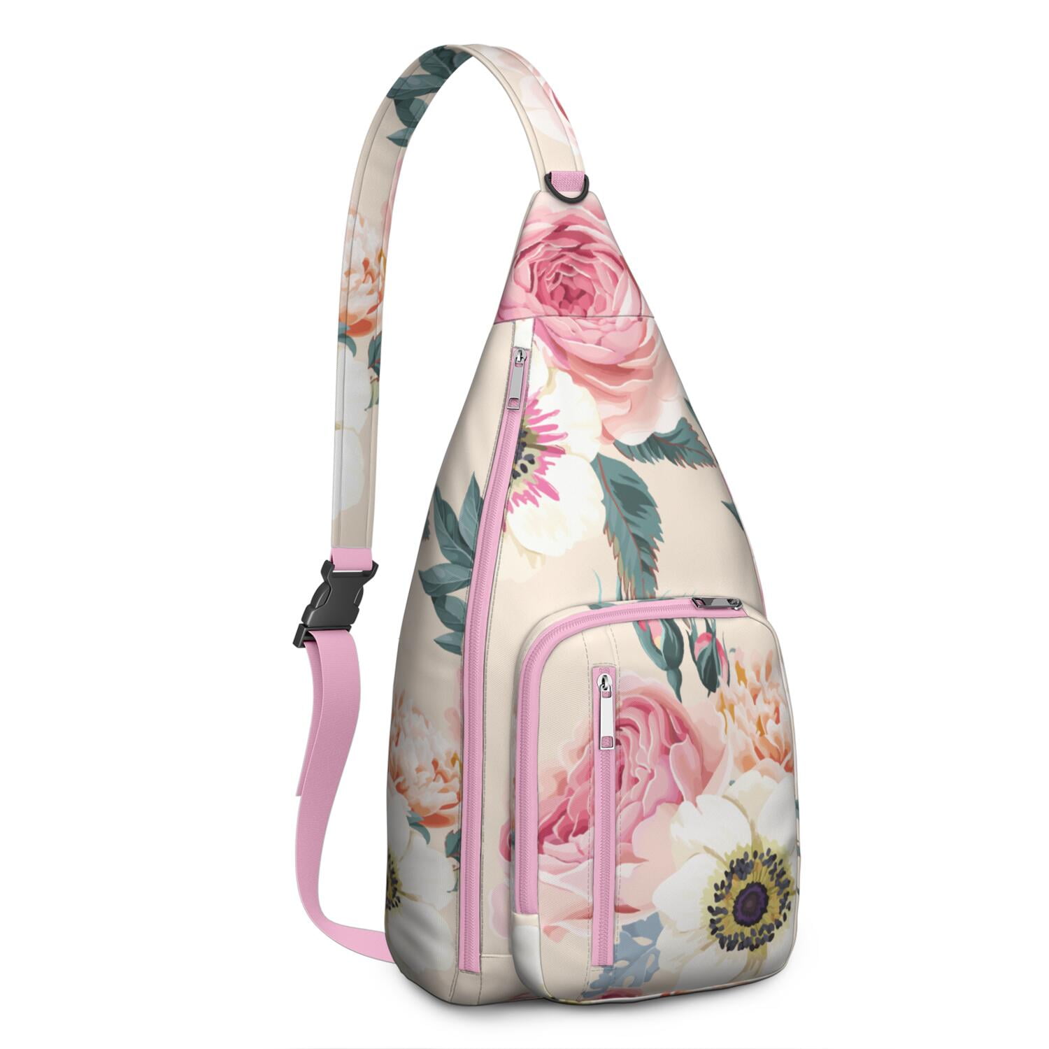 Durable Breathable Sling Bag with Sunflower Pattern for Tactical Use