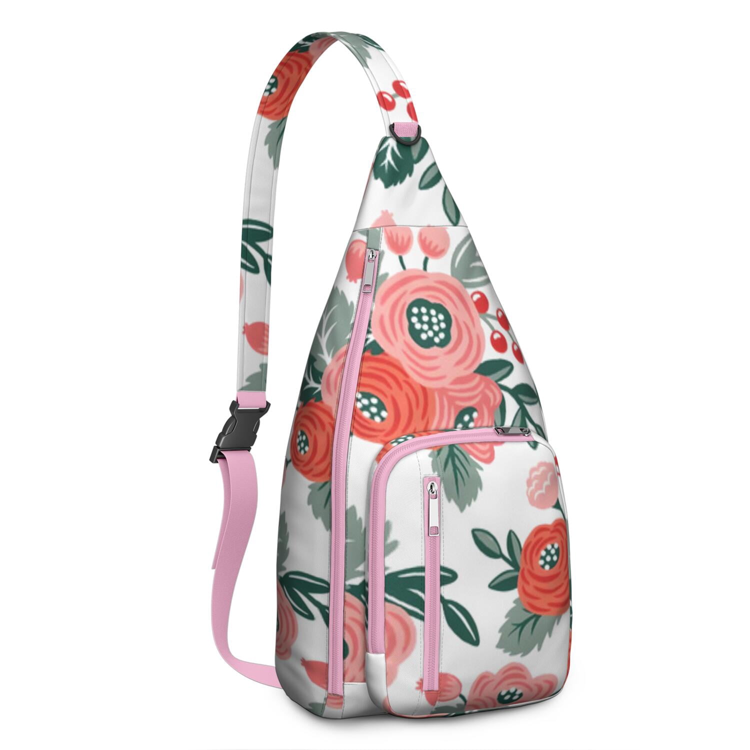 Durable Breathable Sling Bag with Sunflower Pattern for Tactical Use