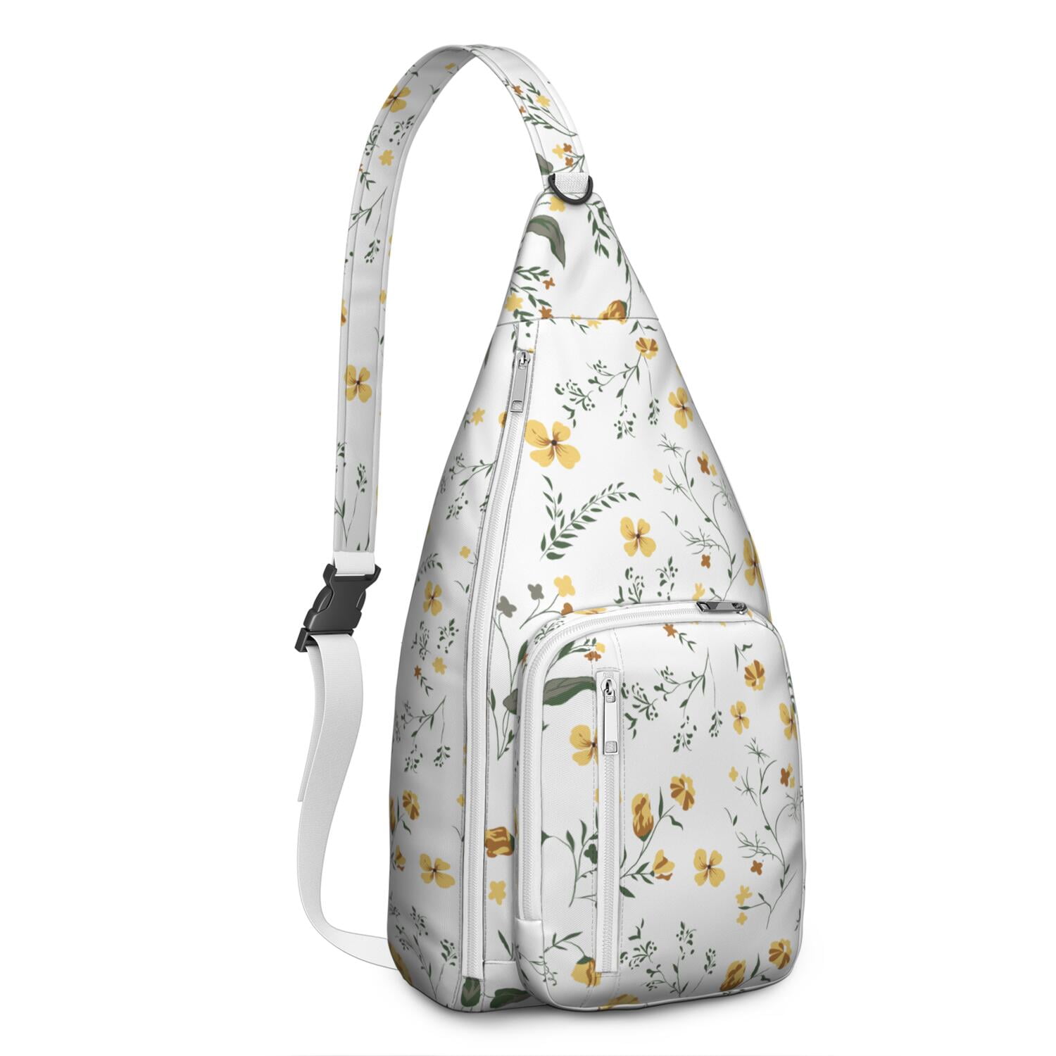 Durable Breathable Sling Bag with Sunflower Pattern for Tactical Use