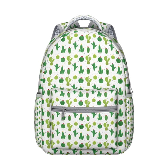 Durable Cactus Print Computer Backpack: Stylish Laptop Bag for School, College Campus, Work, and Travel Commuting, an Excellent Gift for Teens and Adults This Year