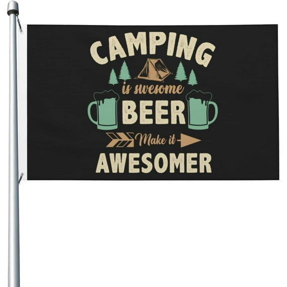 Durable Camping It Swesome Beer Make It Awesomer Flags For Outside 3x5 Ft Double-Sided Flag Banner Outdoor Yard Decoration 3by5 Flags