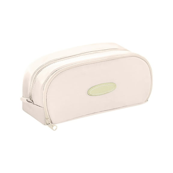 Durable Canvas Multi-Functional Pen Pouch with Double Layer Compartments, Large Capacity Organizer for Pens Markers Art Supplies, Portable Case for Office Campus Travel Youngster Use