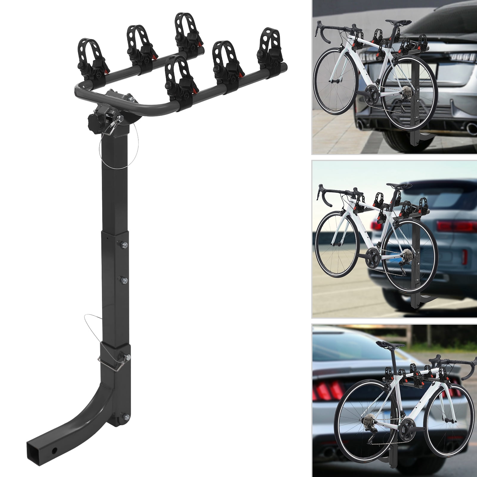 Durable Car Bike Rack with 6 Loops and 70kg Load Capacity, Designed for ...