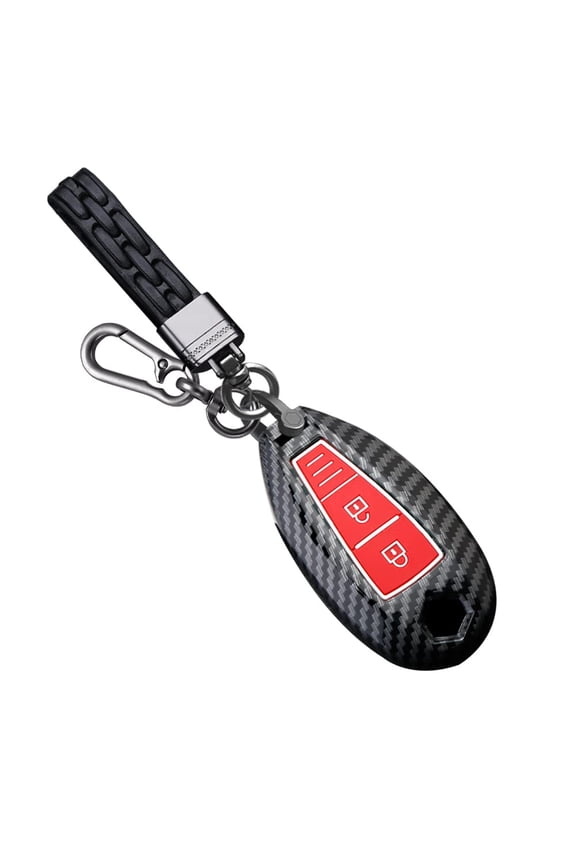 Durable Carbon Fiber Design Key Fob Protector with Keychain ABS Plastic Cover Compatible with Suzuki Swift SX4 S-Cross Vitara Ciaz Keyless Entry Remote Keys
