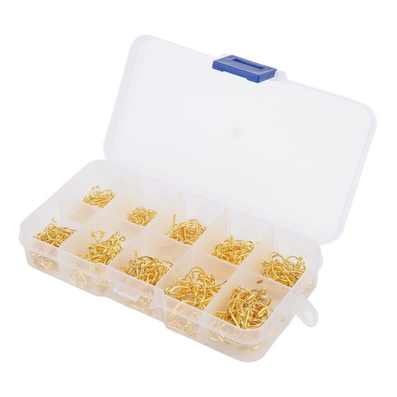 Durable Carbon Steel Fishhooks, 10 Sizes For Carp, Fly General Fishing, 500 Count