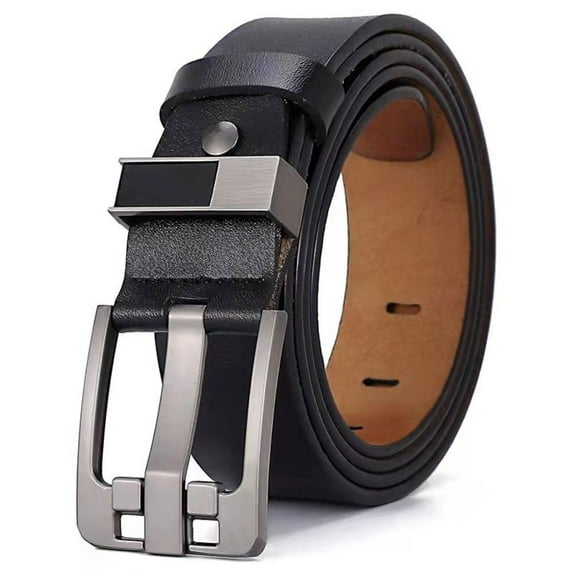 Durable Casual Wild Skirt Genuine Leather Belt Men Belts Pin Buckle Waistband Pants Bands BLACK 110CM
