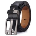 thumbnail image 1 of Durable Casual Wild Skirt Genuine Leather Belt Men Belts Pin Buckle Waistband Pants Bands BLACK 150CM, 1 of 8